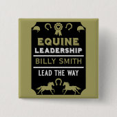 Equine Leadership Training Vierkante Button 5,1 Cm (Voorkant)