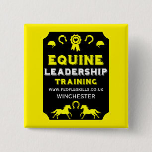 Equine Leadership Training Vierkante Button 5,1 Cm
