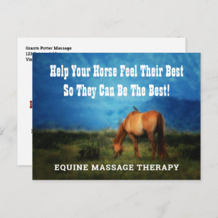 Equine Massage Therapist Horse Business Mailer Briefkaart