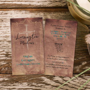 Equine Therapy Horse Ranch Logo Carte de visite