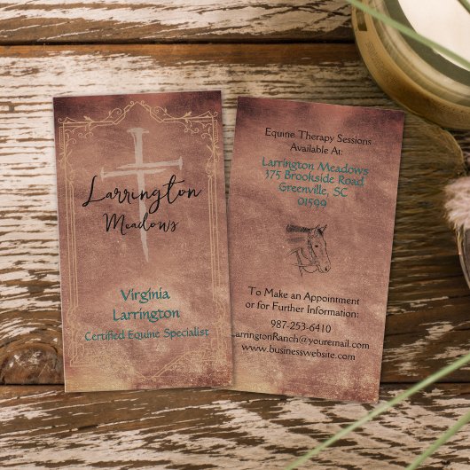 Equine Therapy Horse Ranch Logo Carte de visite