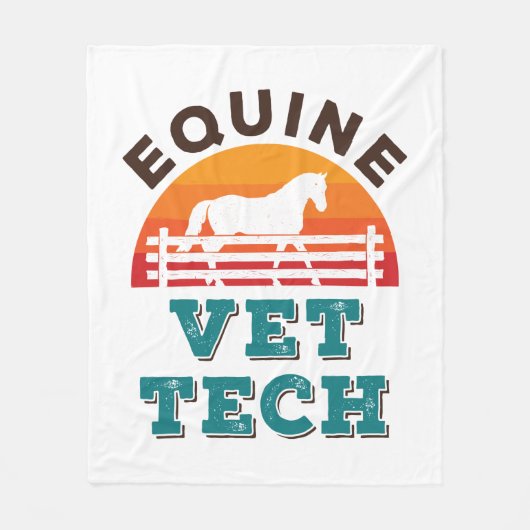 Equine Vet Tech Horse Veterinary technicus Fleece Deken (Voorkant)