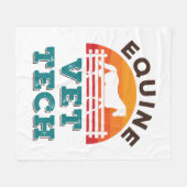 Equine Vet Tech Horse Veterinary technicus Fleece Deken (Voorkant (Horizontaal))
