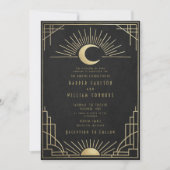 Equinox Art Deco celestial wedding Invitation (Devant)