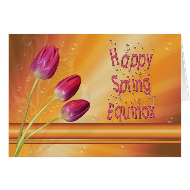 Équinoxe de printemps de trois tulipes (Devant horizontal)