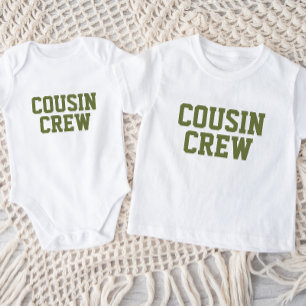 Équipage Cousin   T-shirt bébé pour enfants d'oliv