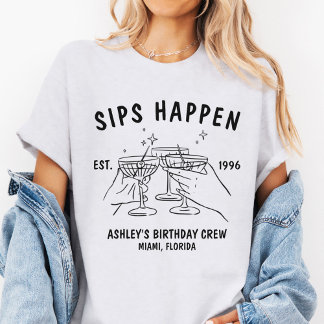 Équipage d'anniversaire personnalisé T-shirt de gr