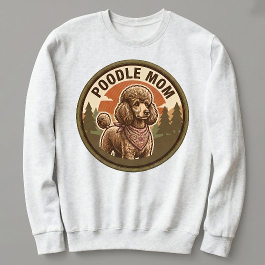 Équipage de maman caniche sweatshirt à capuche pou