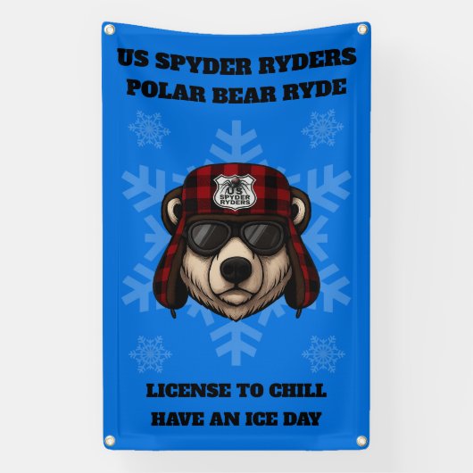 ÉQUIPAGE US SPYDER - Bannière Polar Bear Ryde3 (Verticale)
