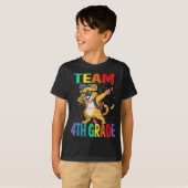 Équipe 4e année Chat Retour à l'école T-shirt (Devant entier)