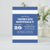 Équipe Bleue et Blanche Invitation Anniversaire (Debout devant)