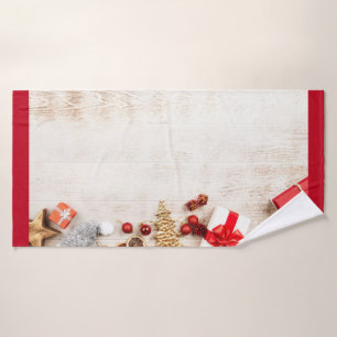 Équipe cycliste Christmas sur Rustic Wooden Board