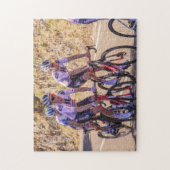 Équipe cycliste en course à vélo Jigsaw Puzzle (Vertical)