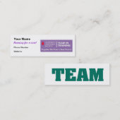 Équipe dans des cartes de collecte de fonds de (Devant / Derrière)