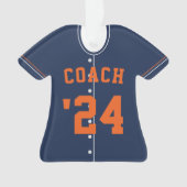 Équipe de base-ball bleu marine et orange Jersey (devant)
