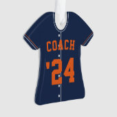 Équipe de base-ball bleu marine et orange Jersey (devant)