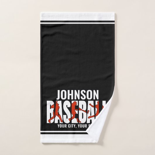 Équipe de baseball AJOUTER NOM Champion Joueur de  (Serviette à main)
