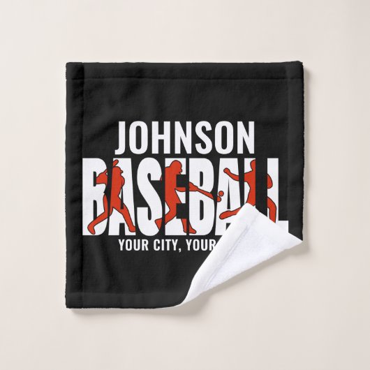 Équipe de baseball AJOUTER NOM Champion Joueur de  (Gant de toilette)