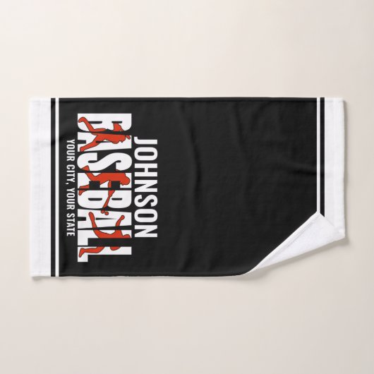 Équipe de baseball AJOUTER NOM Champion Joueur de  (Serviette à main)