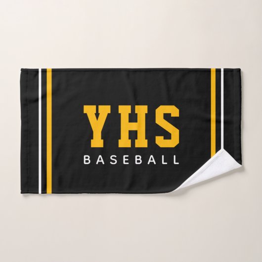 Équipe de Baseball avec Initiales Personnalisées d (Serviette à main)