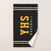 Équipe de Baseball avec Initiales Personnalisées d (Serviette à main)