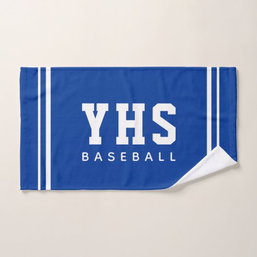 Équipe de Baseball avec Initiales Personnalisées d (Serviette à main)