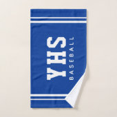 Équipe de Baseball avec Initiales Personnalisées d (Serviette à main)