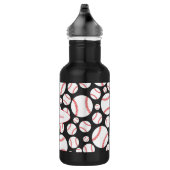 Équipe de baseball Bouteille d'eau noire avec nom (Droite)