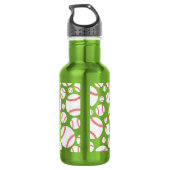 Équipe de baseball Bouteille d'eau verte avec nom (Dos)