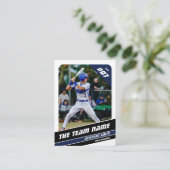 Équipe de baseball carte de commerce cadeau bleu b (Debout devant)