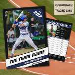 Équipe de baseball carte de commerce Sport cadeau<br><div class="desc">Présentation de la carte de trading de l'équipe de baseball - un symbole intemporel du passe-temps favori de l'Amérique ! Conçu avec une attention minutieuse aux détails, cette carte n'est pas seulement collectionnable - c'est une célébration de l'héritage durable du jeu, conçu pour capter le coeur des fans partout dans...</div>