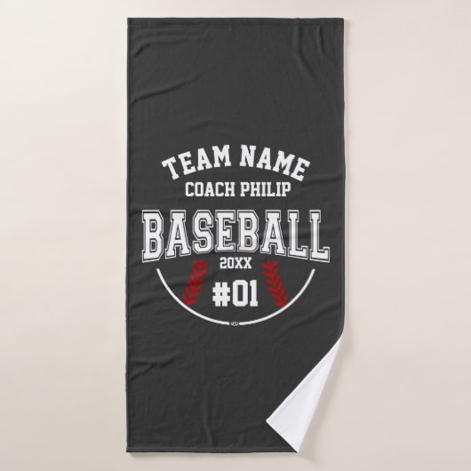 Équipe de baseball coach Maman joueur merci cadeau (Serviette de bain)