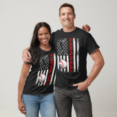 Équipe de baseball drapeau américain T-shirt de ba (Unisexe)