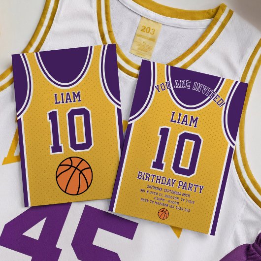 Équipe de basket-ball 10 Invitation d'anniversaire