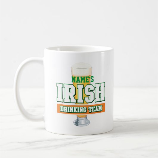Équipe de boisson irlandaise personnalisée Mug giv (Gauche)