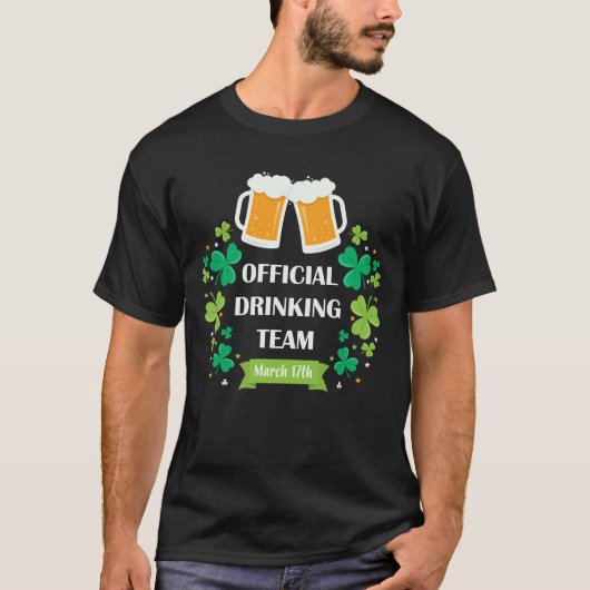 Équipe de Boissons Officielle T-Shirt St Patrick's (Devant)