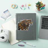 Équipe de chevaux de trait belges Autocollants déc (Couverture iPad)