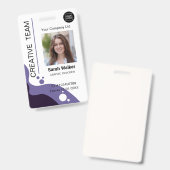Équipe de conception créative de photo de badge d' (Avant & arrière)