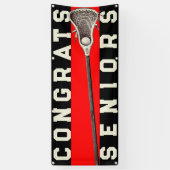 Équipe de crosse - Aînés Bannière des Congrès roug (Vertical)