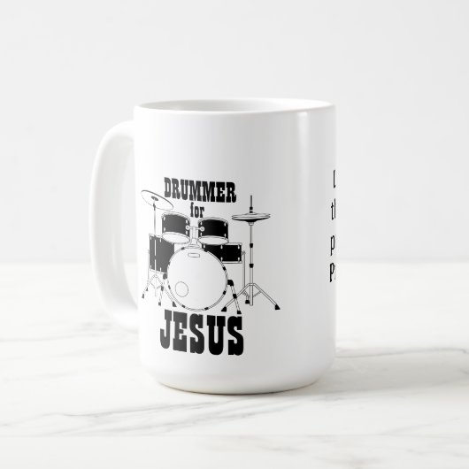 Equipe de culte Mug Drummer pour Jésus (Devant gauche)