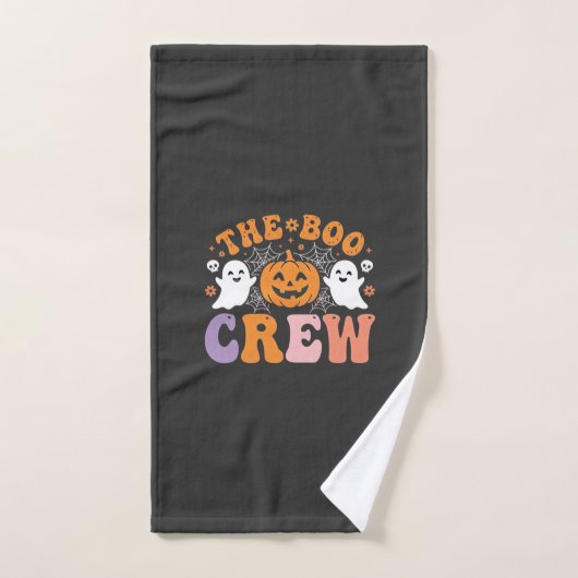Équipe de fantômes de Halloween Citrouille Design_ (Serviette à main)