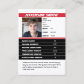 Équipe de football carte de commerce Sport cadeaux (Dos)