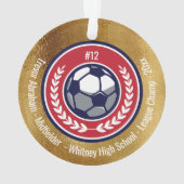 Équipe de Football Gold Red White Blue Modern (dos)