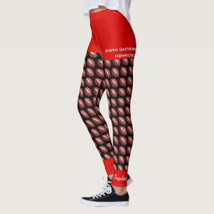 Équipe de football Leggings avec faux short rouge