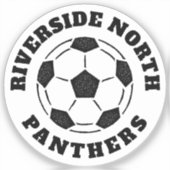 Équipe de football nom noir autocollant (Recto)