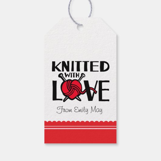 Équipé de l'amour coeur laine nommé étiquette cade (Dos)