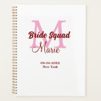 Équipe de mariée ajoutez nom monogramme demoiselle