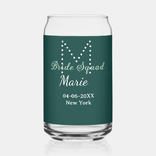 Équipe de mariée ajoutez nom monogramme demoiselle