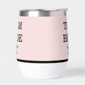 Équipe de mariée rose moderne (Gauche)