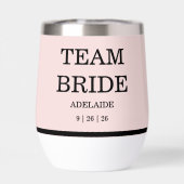 Équipe de mariée rose moderne (Arrière)